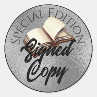 Speciale editie Ondertekend Kopie Zilver 2 Ronde Sticker