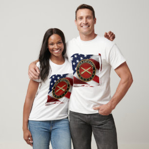 Speciale editie van het insigne van de veldartille t-shirt