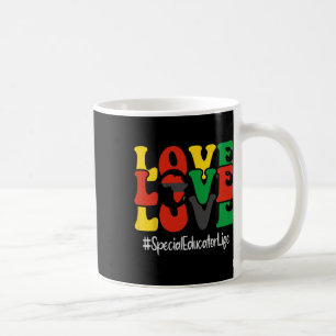 Speciale Educator Love Groovy Vrouwen Zwart Geschi Koffiemok