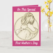 Speciale eerste Moederdag Kaart (Gele Bloem)