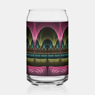 Speciale fantasiepatroon abstract kleurrijke fract blikvorm glas