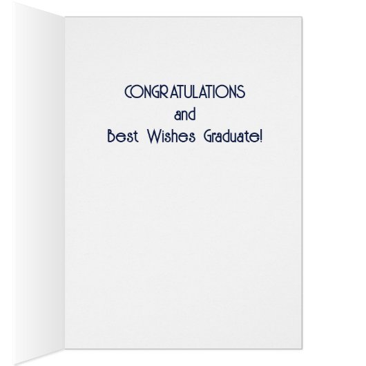 Speciale felicitaties! Aangepaste Afstuderen Kaart (Binnen (Rechts))