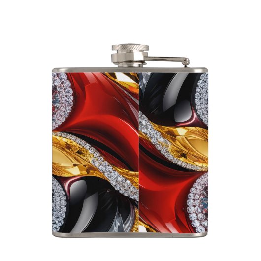 Speciale fles met Duitse kleuren Design Heupfles (Achterkant)