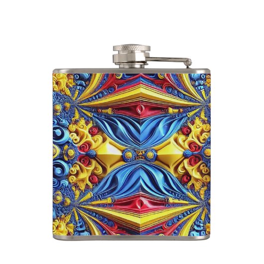 Speciale fles met Roemeense kleuren Design Heupfles (Achterkant)