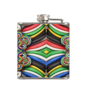Speciale fles met Zuid-Afrikaanse kleuren Design Heupfles (Achterkant)