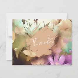 Speciale Floral bedankkaart Notitiekaartje