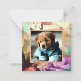 Speciale Floral Photo Note Kaart Notitiekaartje