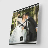 Speciale Foto toevoegen Wedding Wall Clock Vierkante Klok (Hoek)
