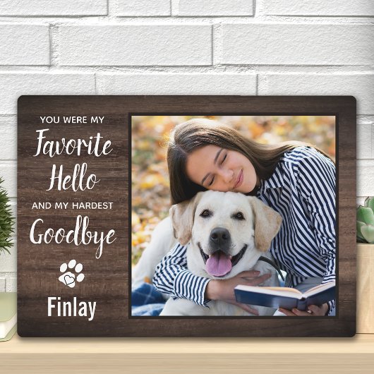 Speciale foto van Rustic Pet Memorial Fotoplaat