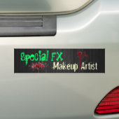Speciale FX Makeup Artist Bumpersticker (Op auto)