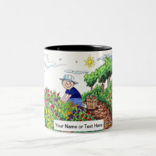 Speciale Gardener - Mannelijke Cartoon Tweekleurige Koffiemok