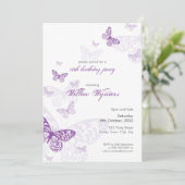 SPECIALE GEBEURTENIS UITNODIGT:: Butterflies 3P Kaart (Staand voorkant)