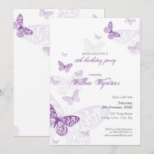 SPECIALE GEBEURTENIS UITNODIGT:: Butterflies 3P Kaart (Voorkant / Achterkant)