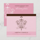 SPECIALE GEBEURTENIS UITNODIGT:: kroonluchter 2L Kaart (Voorkant / Achterkant)