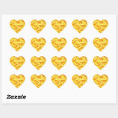 Speciale gele rozen hart sticker (Vel)