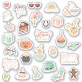 Speciale gelegenheden Feestviering Sticker Set (Voorkant)