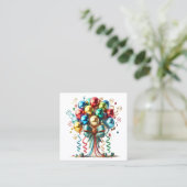 Speciale gelegenheden vierkante visitekaartje (Staand voorkant)