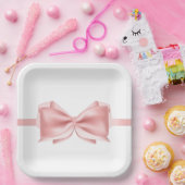 Speciale gelegenheidsroze boog bedrukt papier bord (Feest)