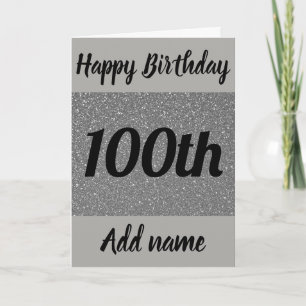 Speciale gepersonaliseerde 100e verjaardagskaart kaart
