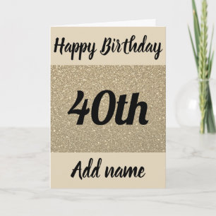 Speciale gepersonaliseerde 40e verjaardagskaart kaart