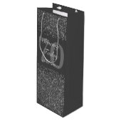 Speciale gepersonaliseerde leeftijd verjaardagscad wijn cadeautas (Voorkant Gekanteld)