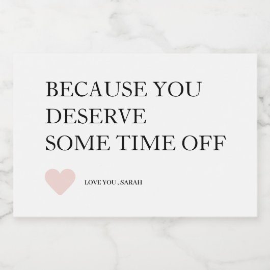 Speciale gepersonaliseerde Moederdag geschenken Sparkling Wijnetiket (Enkel label)