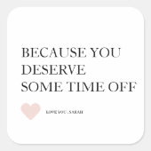 Speciale gepersonaliseerde Moederdag geschenken Vierkante Sticker (Voorkant)