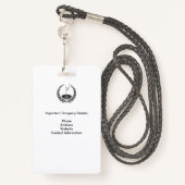 SPECIALE GOLF EVENT PERSKAART - Foto ID. Badge (Achterkant met draagriem)