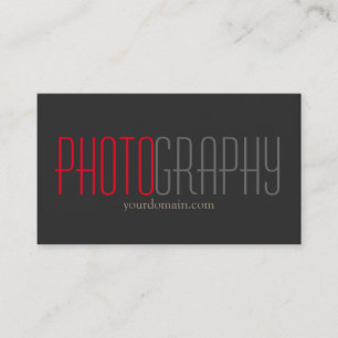 Speciale grijze rode fotograaf visitekaartje