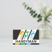 Speciale Handyman Reparatie Tool Stripes Visitekaartje (Staand voorkant)