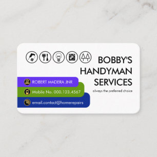 Speciale Handyman Tabs Huisreparaties Visitekaartje
