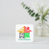 Speciale Handyman Tools Bouwbouwers Vierkante Visitekaartje (Staand voorkant)