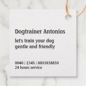 Speciale honden trainer tags (Achterkant)