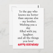 SPECIALE KAART VOOR SPECIALE BROEDDAG (Voorkant / Achterkant)