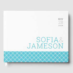 SPECIALE KEEPSAKE eenvoudige moderne stijl turquoi Gastenboek