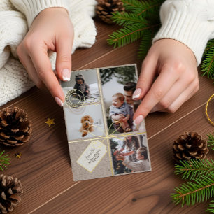 Speciale kerstfoto's voor levering Verzendpakket Folie Feestdagenkaart