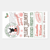 Speciale kerstkerstkerstkerstkerstkerstbestelling  rechthoekige sticker (Voorkant)