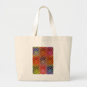 Speciale kerstkleuren Snow Santa HoHoho-Pop Ar Grote Tote Bag
