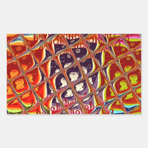 Speciale kerstkleuren Snow Santa HoHoho-Pop Ar Rechthoekige Sticker