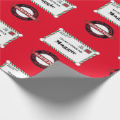 Speciale kerstlevering met de naam van het kind cadeaupapier (Hoek)