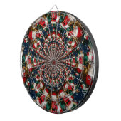 Speciale Kerstman Kaleidoscoop Ontwerp Dartbord (Voorkant Rechts)