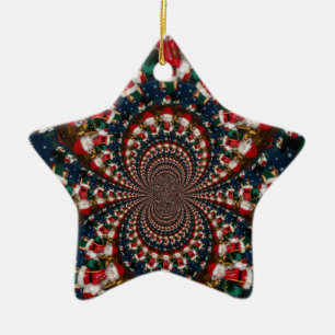 Speciale Kerstman Kaleidoscoop Ontwerp Keramisch Ornament