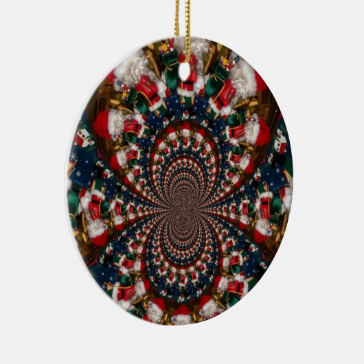 Speciale Kerstman Kaleidoscoop Ontwerp Keramisch Ornament (Rechts)