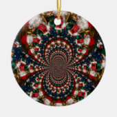 Speciale Kerstman Kaleidoscoop Ontwerp Keramisch Ornament (Voorkant)