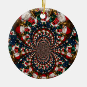 Speciale Kerstman Kaleidoscoop Ontwerp Keramisch Ornament