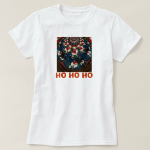 Speciale Kerstman Kaleidoscoop Ontwerp T-shirt