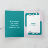 Speciale kleindochter foto turkooise jarig kaart (Binnen)