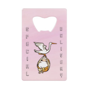 Speciale levering Baby Girl Kredietkaart Flessenopener