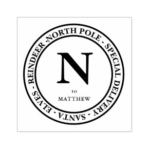 Speciale Levering Kerstman & Naam Rubberstempel