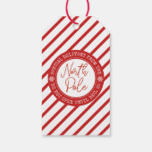 Speciale levering met Kerstmis in de Santa Noordpo Cadeaulabel (Achterkant)